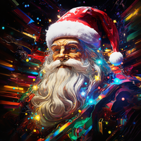 Thumbnail for Abstract Santa Claus   Paint by Numbers Kit