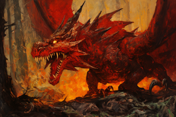 Fire Red Dragon  Paint by Numbers Kit