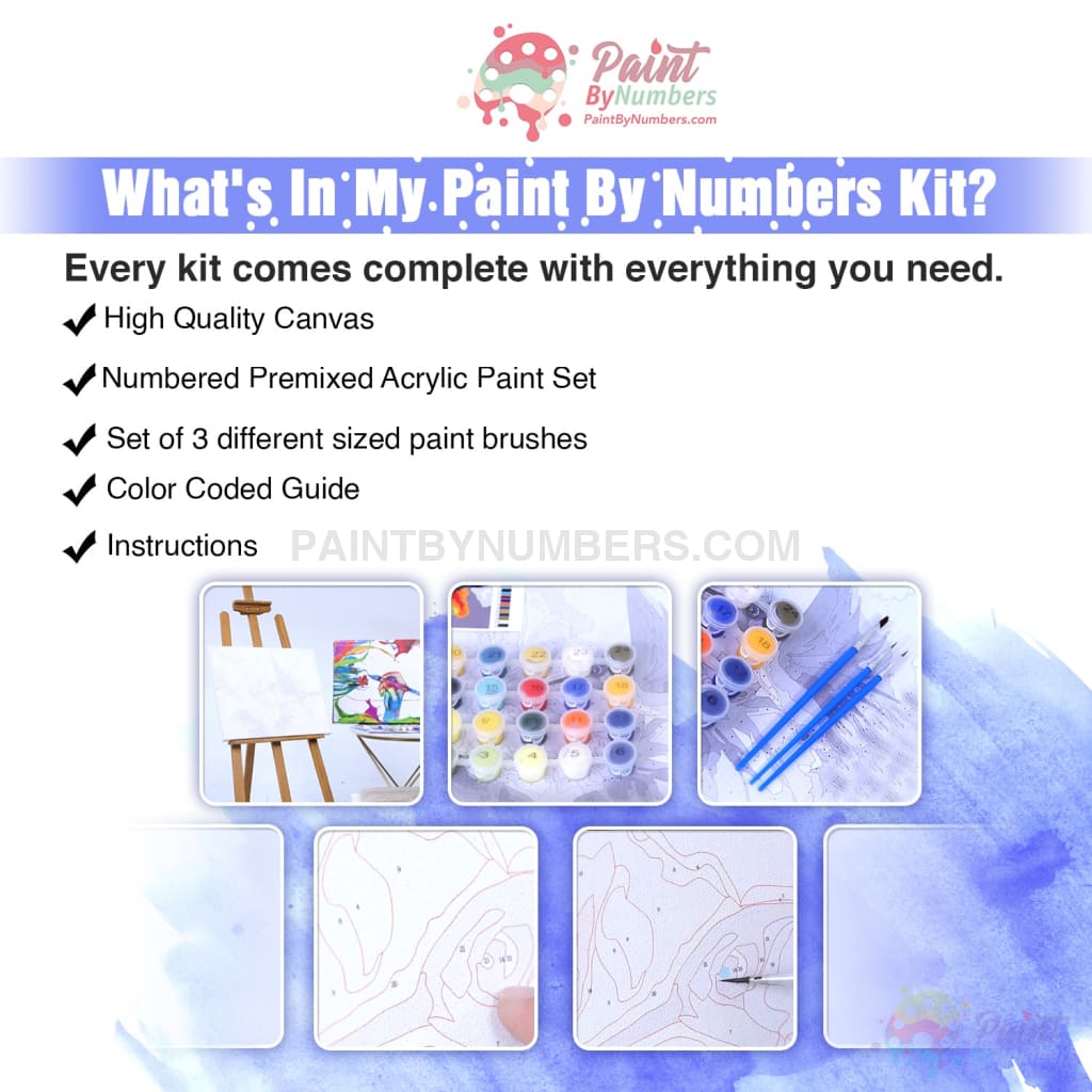 Free Paint By Numbers Kit Starry Night Van Gogh
