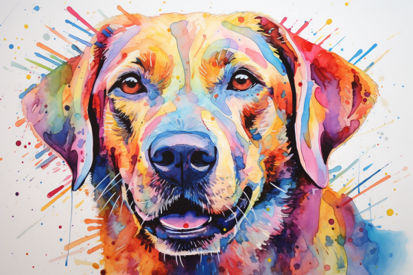 Watercolor Sweet Labrador  Paint by Numbers Kit