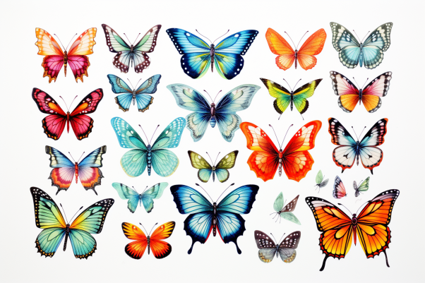 Collection Of Pretty Butterflies  Paint by Numbers Kit