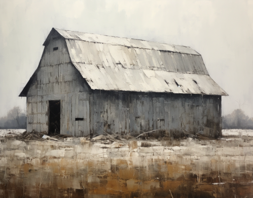 Simple Old Gray Old Barn