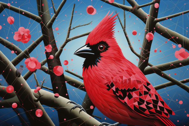 Artsy Red Cardinal  Paint by Numbers Kit