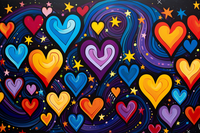 Thumbnail for Fun Bold Hearts And Stars  Paint by Numbers Kit