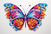 Thumbnail for Watercolor Peaceful Butterfly  Paint by Numbers Kit
