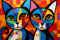 Thumbnail for Bold Siamese Cats  Paint by Numbers Kit