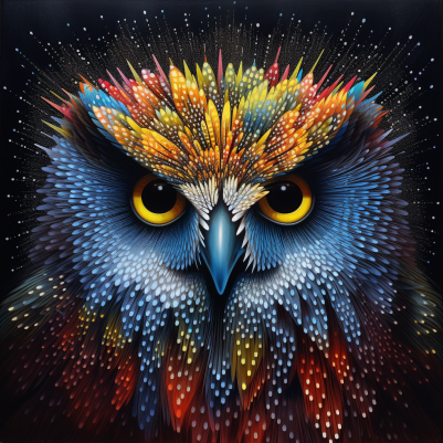 Night Sky Owl  Paint by Numbers Kit