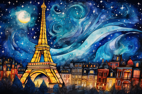 Starry Evening In Paris