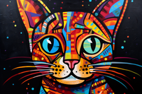 Thumbnail for Bold Blue Eyed Bengal Cat  Paint by Numbers Kit