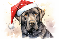 Thumbnail for Christmas Labrador In Santa Heart