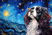 Thumbnail for Starry Night King Charles Spaniel  Paint by Numbers Kit