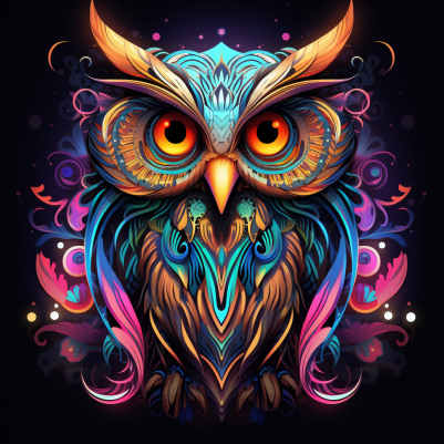 Abstract Purple Haze Owl