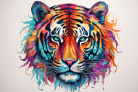 Thumbnail for Vibrant Watercolor Tiger
