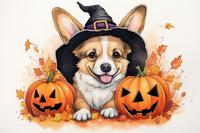 Thumbnail for Pumpkin Corgi Halloween