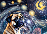 Thumbnail for Calm Pug On A Starry Night