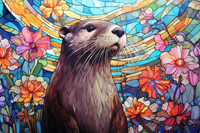 Thumbnail for Graceful Sweet Little Otter  Paint by Numbers Kit