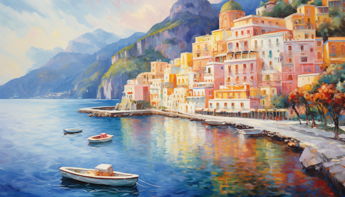 Amalfi Coast Paint by Numbers Kit