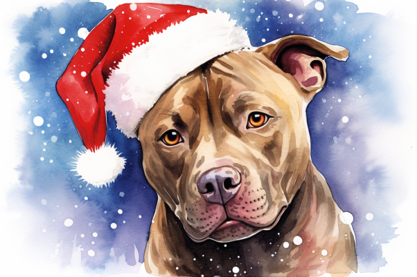 Sweet Christmas Pit Bull