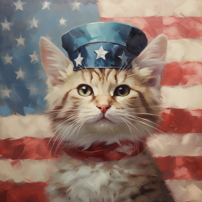 Proud Patriotic Cat