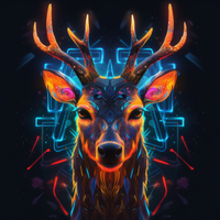 Thumbnail for Glowing Neon Deer Head