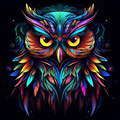 Serious Abstract Owl