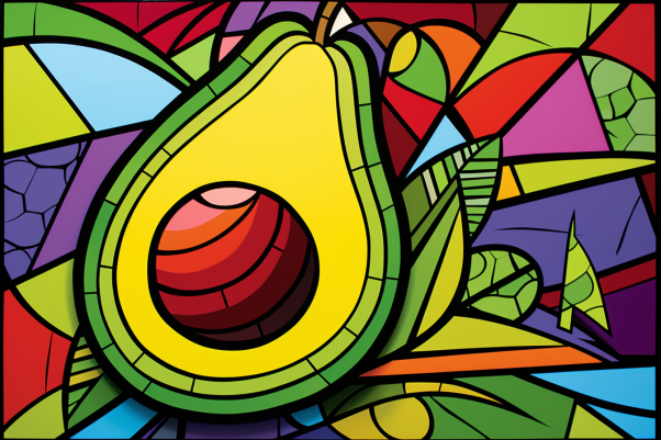 Fun Colorful Avocado