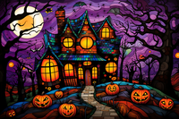 Thumbnail for Halloween Haunted House And Jack O Lanterns