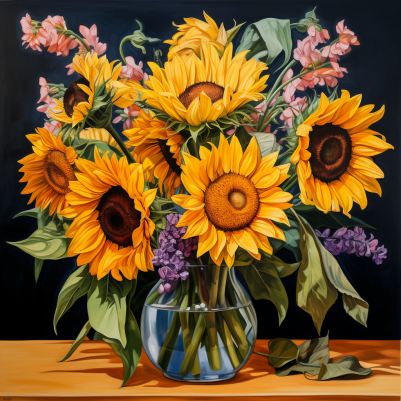 Featuring Gorgeous Sunflowers In Vase