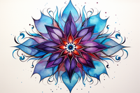 Thumbnail for Watercolor Blue Purple Mandala  Paint by Numbers Kit