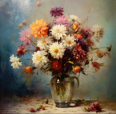 Flowers In A Glass Jug