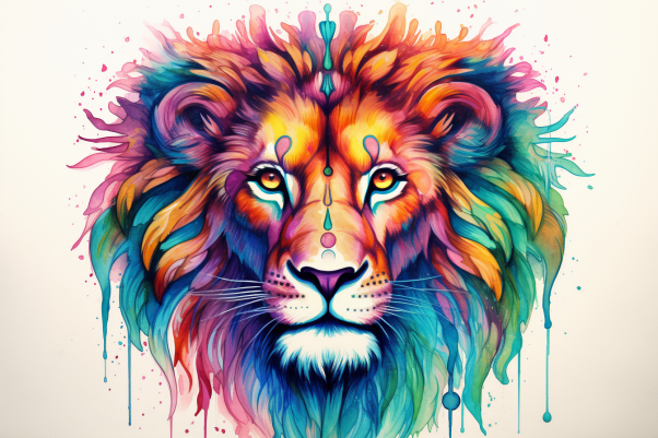 Genital Watercolor Lion