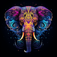 Thumbnail for Colorful Abstract Elephant