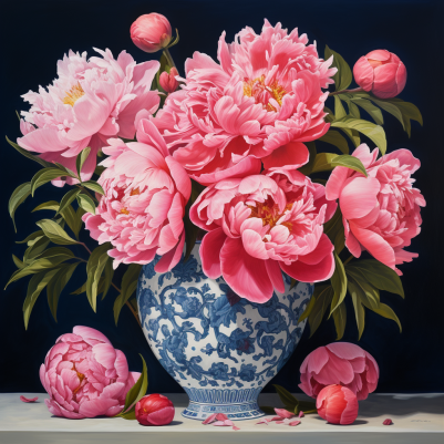 Featuring Peonies In A Vase