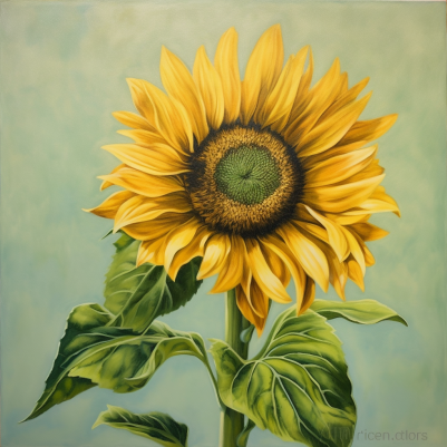 A Single Sunflower In The Sun