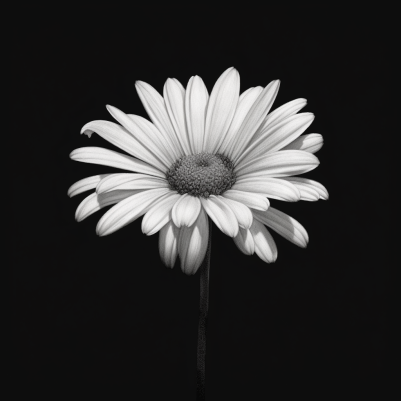 A Single White Daisy – Paint By Numbers