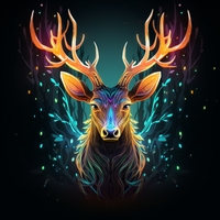 Thumbnail for Glowing Neon Deer