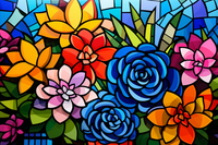Thumbnail for Stained Glass Succulents Paint by Numbers Kit