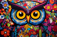 Thumbnail for Bright Fun Colorful Owl
