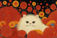 Thumbnail for Happy White Persian Cat Paint by Numbers Kit