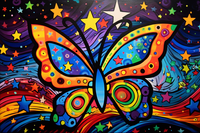 Thumbnail for Bold Playful Butterfly   Paint by Numbers Kit