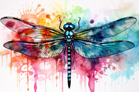 Thumbnail for Colorful Watercolor Dragonfly