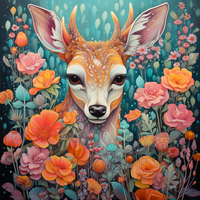 Thumbnail for Mesmerizing Deer Among Flowers