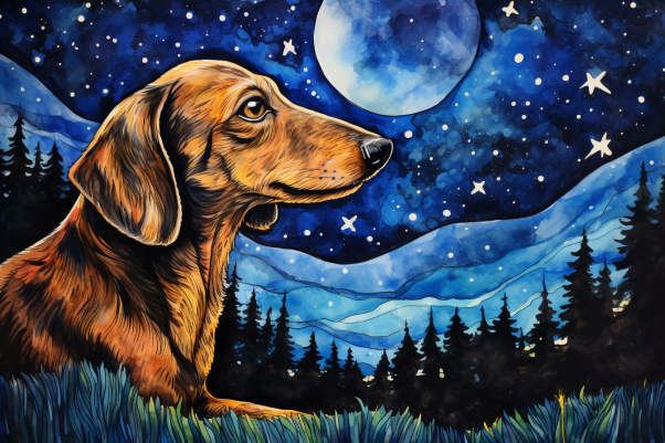 Stargazing Dachshund