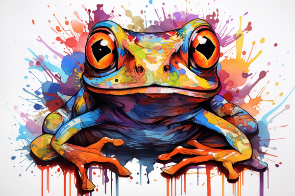 80s Vibe Frog Paint by Numbers Kit