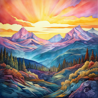 Thumbnail for Beautiful Soft Color Mountain Range