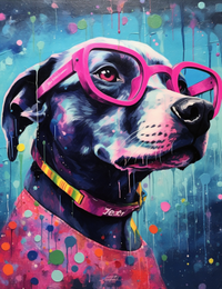 Thumbnail for Dog With Style In Large Pink Glassses