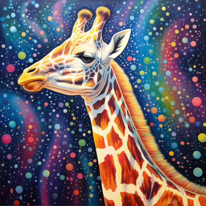 Giraffe And Amazing Background