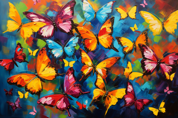 Collection Of Colorful Butterflies  Paint by Numbers Kit