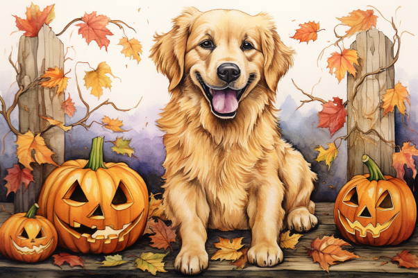 Halloween Puppy Golden Retriever