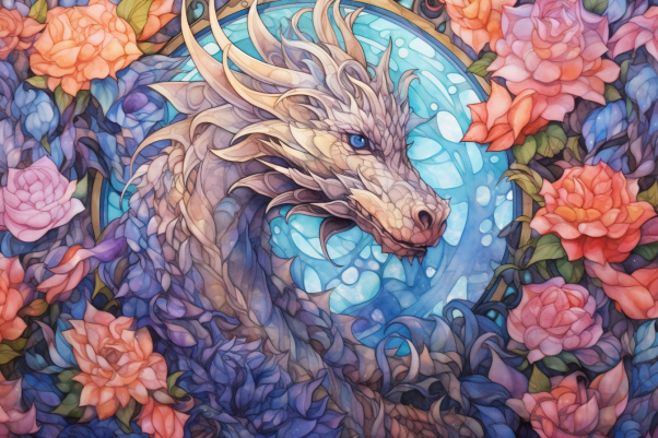 Dreamy Blue Eyed Dragon